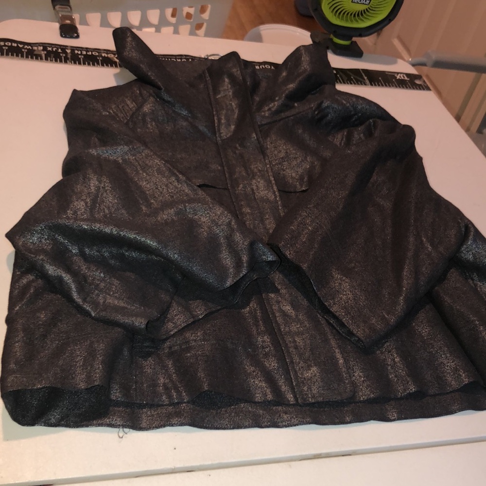 Sandro Sportswear  size XL black very dark metallic gray jacket with 3/4 sleeve - Picture 11 of 16